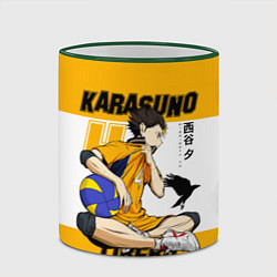 Кружка 3D Юу Нишиноя из Карасуно Haikyu!!, цвет: 3D-зеленый кант — фото 2