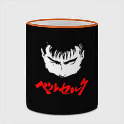 Кружка 3D Берсерк красная надпись, цвет: 3D-оранжевый кант — фото 2