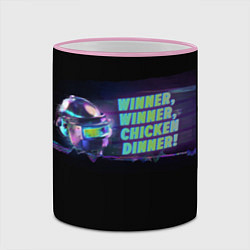 Кружка 3D Winner, winner, chicken dinner, цвет: 3D-розовый кант — фото 2