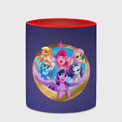 Кружка 3D Pony team, цвет: 3D-белый + красный — фото 2