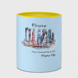 Кружка 3D Москва-Сити, цвет: 3D-белый + желтый — фото 2
