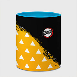 Кружка 3D КОСТЮМ ЗЕНИЦУ ZENITSU KNY, цвет: 3D-белый + небесно-голубой — фото 2