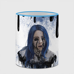 Кружка 3D BILLIE EILISH БИЛЛИ АЙЛИШ Z, цвет: 3D-небесно-голубой кант — фото 2