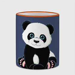 Кружка 3D Милая Панда Sweet Panda, цвет: 3D-оранжевый кант — фото 2