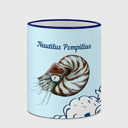 Кружка 3D Nautilus Pompilius океан, цвет: 3D-синий кант — фото 2