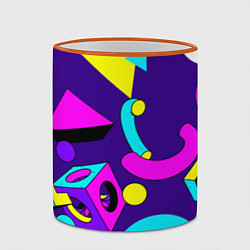 Кружка 3D Геометрические фигуры, цвет: 3D-оранжевый кант — фото 2