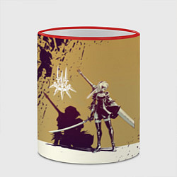 Кружка 3D Yorha 2B Nier Automata Z, цвет: 3D-красный кант — фото 2