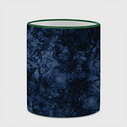 Кружка 3D Темно-синяя текстура камня, цвет: 3D-зеленый кант — фото 2