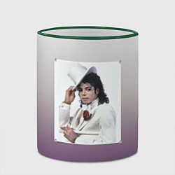 Кружка 3D Майкл Джексон навсегда, цвет: 3D-зеленый кант — фото 2