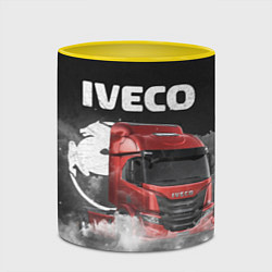 Кружка 3D Iveco truck, цвет: 3D-белый + желтый — фото 2