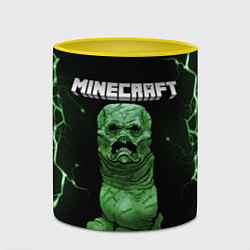 Кружка 3D CREEPER 3D MINECRAFT 3D Z, цвет: 3D-белый + желтый — фото 2