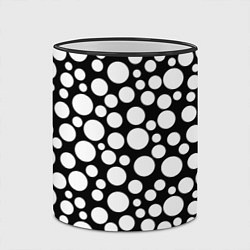 Кружка 3D Черно-белый горох, цвет: 3D-черный кант — фото 2