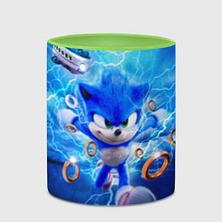 Кружка 3D SONIC СИНИЙ ЁЖ Z, цвет: 3D-белый + светло-зеленый — фото 2