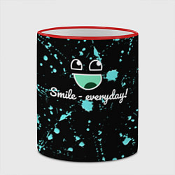 Кружка 3D Smile Evereday - Улыбайся !, цвет: 3D-красный кант — фото 2