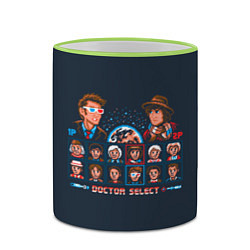Кружка 3D Доктор Кто 8 бит, цвет: 3D-светло-зеленый кант — фото 2
