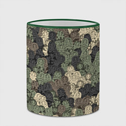 Кружка 3D Камуфляж из матрёшек, цвет: 3D-зеленый кант — фото 2
