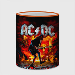Кружка 3D ACDC HELLS BELLS, цвет: 3D-оранжевый кант — фото 2