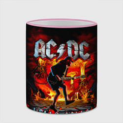 Кружка 3D ACDC HELLS BELLS, цвет: 3D-розовый кант — фото 2