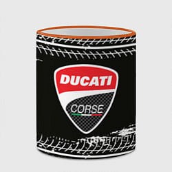Кружка 3D Ducati Дукати Z, цвет: 3D-оранжевый кант — фото 2