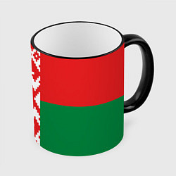 Кружка 3D Белоруссия, цвет: 3D-черный кант