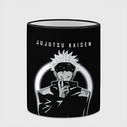 Кружка 3D Годжо Сатору Магическая битва, цвет: 3D-черный кант — фото 2