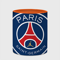 Кружка 3D Paris Saint-Germain PSG, цвет: 3D-белый + оранжевый — фото 2