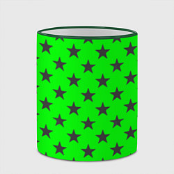 Кружка 3D Звездный фон зеленый, цвет: 3D-зеленый кант — фото 2