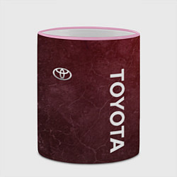 Кружка 3D TOYOTA RED GRUNGE, цвет: 3D-розовый кант — фото 2