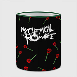 Кружка 3D MY CHEMICAL ROMANCE РОЗЫ MCR ROSES, цвет: 3D-зеленый кант — фото 2