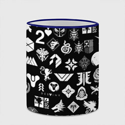 Кружка 3D DESTINY 2 PATTERN GAME LOGO ДЕСТИНИ 2 ПАТТЕРН СИМВ, цвет: 3D-синий кант — фото 2