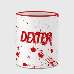 Кружка 3D Dexter logo Декстер брызги крови, цвет: 3D-красный кант — фото 2