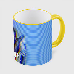 Кружка 3D Билли Херрингтон: Гачимучи Глитч, цвет: 3D-желтый кант
