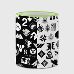 Кружка 3D DESTINY LOGOBOMBING ЧЁРНО БЕЛОЕ, цвет: 3D-светло-зеленый кант — фото 2