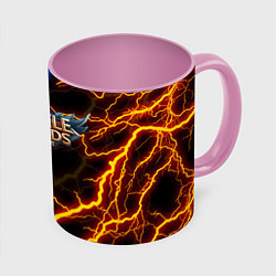 Кружка 3D Mobile Legends разряды молний flash, цвет: 3D-белый + розовый