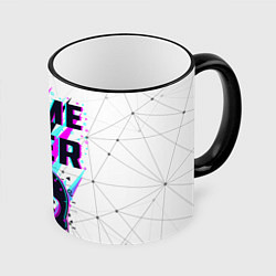 Кружка 3D Game OVER - NEON 3D, цвет: 3D-черный кант