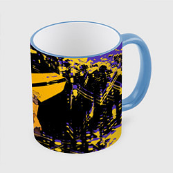 Кружка 3D Los angeles lakers NBA, цвет: 3D-небесно-голубой кант