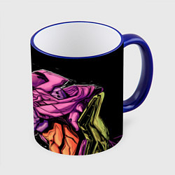 Кружка 3D Evangelion Eva 01, цвет: 3D-синий кант