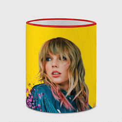 Кружка 3D Красотка Тейлор, цвет: 3D-красный кант — фото 2
