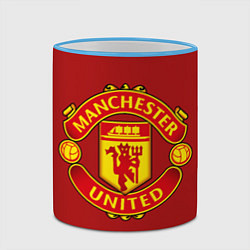 Кружка 3D Manchester United F C, цвет: 3D-небесно-голубой кант — фото 2