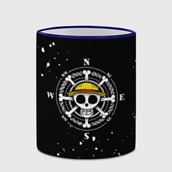 Кружка 3D ONE PIECE ВАН ПИС ЧЕРЕП БРЫЗГИ КРАСОК, цвет: 3D-синий кант — фото 2