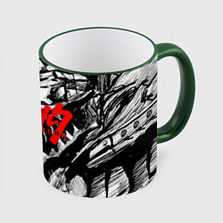 Кружка 3D БЕРСЕРК РИСУНОК BERSERK, цвет: 3D-зеленый кант