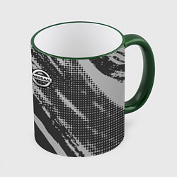 Кружка 3D Nissan Car Ниссан, цвет: 3D-зеленый кант