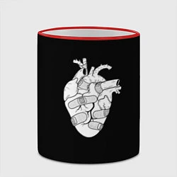 Кружка 3D Раненное-сердце, цвет: 3D-красный кант — фото 2