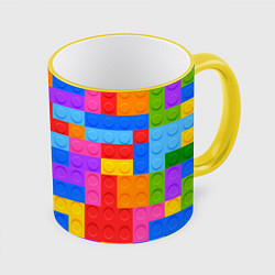 Кружка 3D Лего-го, цвет: 3D-желтый кант