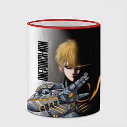 Кружка 3D Металлическое тело Геноса One Punch-Man, цвет: 3D-красный кант — фото 2