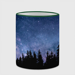 Кружка 3D НОЧНОЙ ЛЕС И ЗВЕЗДЫ, цвет: 3D-зеленый кант — фото 2
