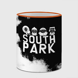 Кружка 3D Все пацаны на черном фоне Южный Парк, цвет: 3D-оранжевый кант — фото 2