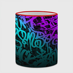 Кружка 3D НЕОНОВОЕ ГРАФФИТИ NEON, цвет: 3D-красный кант — фото 2