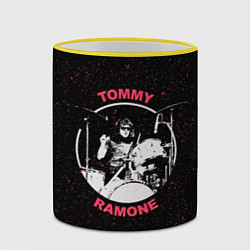 Кружка 3D Tommy Ramone, цвет: 3D-желтый кант — фото 2