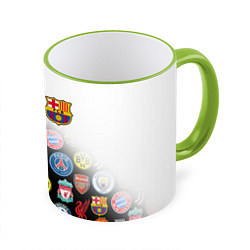 Кружка 3D FC BARCELONA LOGOBOMBING, цвет: 3D-светло-зеленый кант